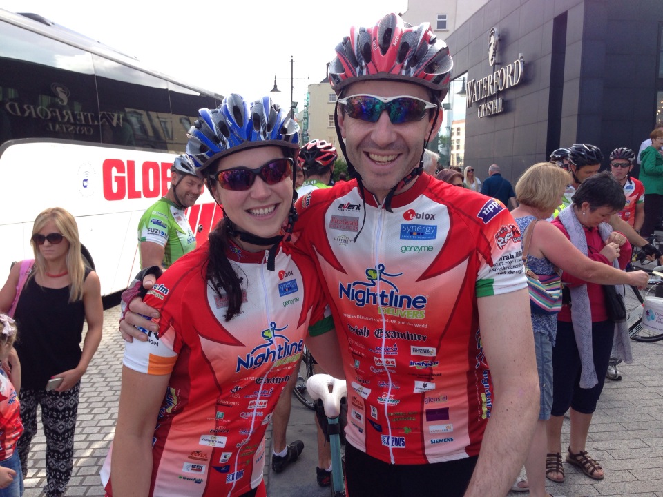 Pat dalton and Eimear Walsh at the start in Waterford